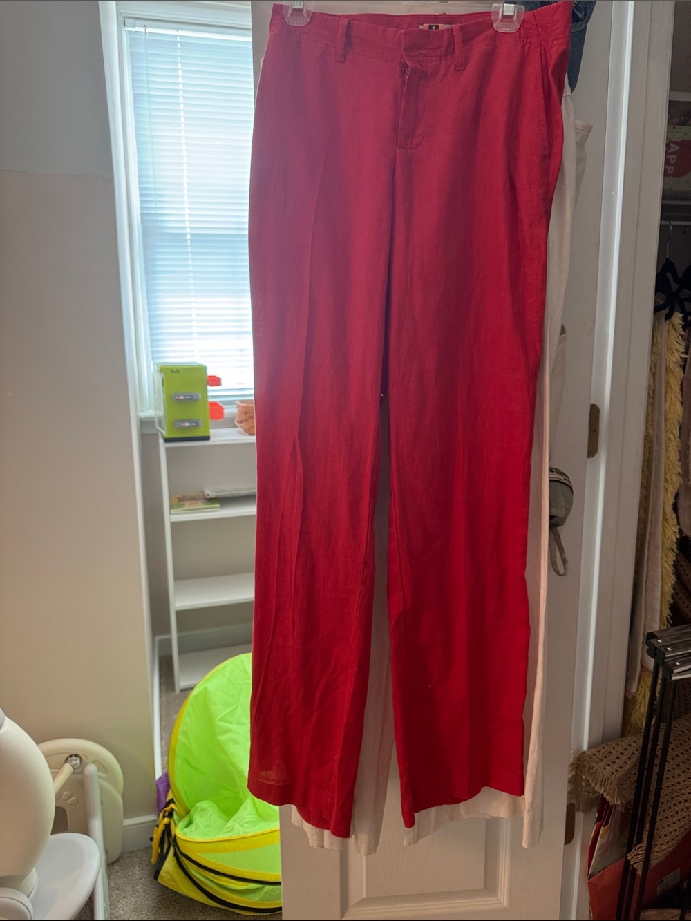 Banana Republic Red Wide-Leg Pants